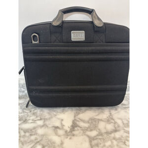 Zero Halliburton Black Nylon Slim Laptop Briefcase 15” Padded Case with Handle
